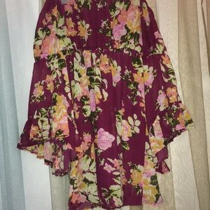 Floral off the shoulder dress